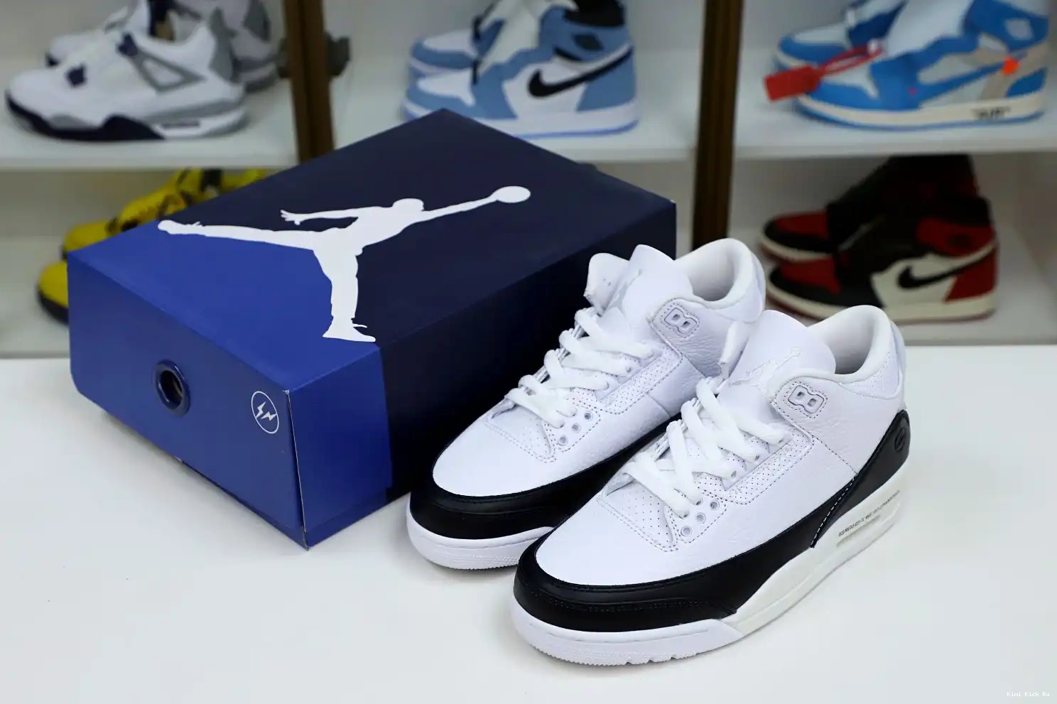 DESIGN JORDAN 3 'WHITE' Kimikick AIR RETRO SP X FRAGMENT 0523